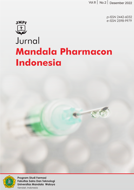 								View Vol. 8 No. 2 (2022): Jurnal Mandala Pharmacon Indonesia
							