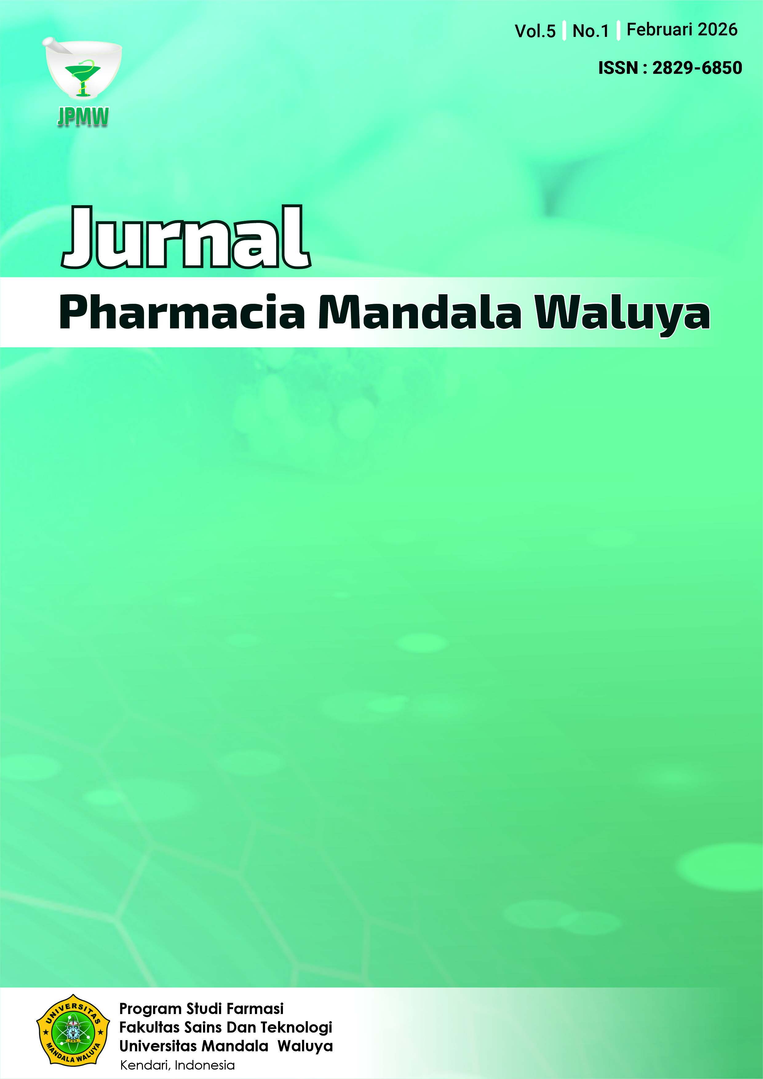 					View Vol. 5 No. 1 (2026): Jurnal Pharmacia Mandala Waluya
				